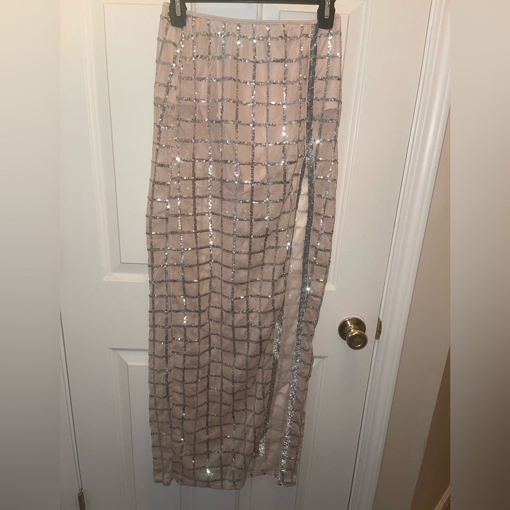 Sheer sequin skirt